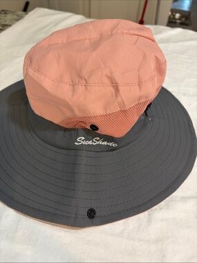 Sun Shade  Two-Tone Pink & Gray Sun Hat